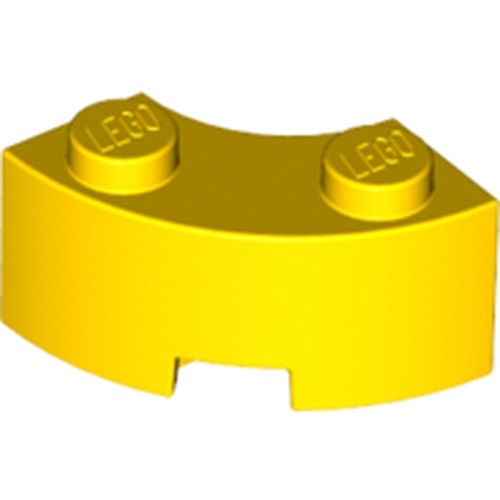 LEGO 85080 Brick, Round Corner 2 x 2 Macaroni with Stud Notch and Reinforced Underside in Yellow - Authentic LEGO Part