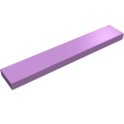 LEGO 6636 Tile 1 x 6 in Medium Lavender - Authentic LEGO Part