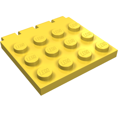LEGO 4213 Hinge Vehicle Roof 4 x 4 in Yellow - Authentic LEGO Part