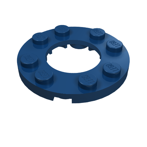 LEGO 11833 Plate, Round 4 x 4 with 2 x 2 Round Open Center in Dark Blue - Authentic LEGO Part