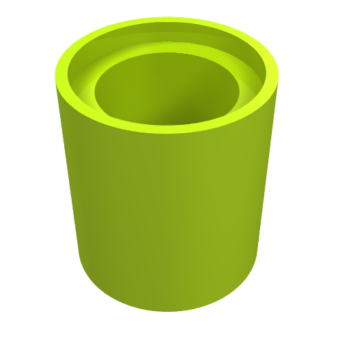 LEGO 18654 Light Bluish Gray Technic, Liftarm Thick 1 x 1 (Spacer) in Lime - Authentic LEGO Part