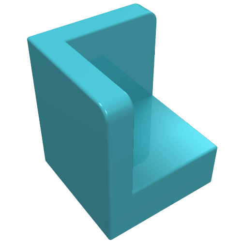 LEGO 6231 Panel 1 x 1 x 1 Corner in Medium Azure - Authentic LEGO Part