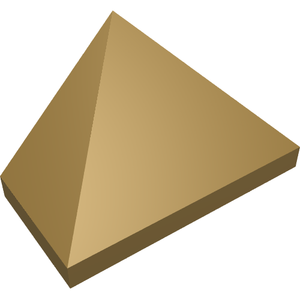LEGO 15571 Slope 45 2 x 1 Triple with Bottom Stud Holder in Pearl Gold - Authentic LEGO Part