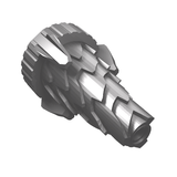 LEGO 64713 Cone Spiral Jagged - Step Drill in Flat Silver - Authentic LEGO Part