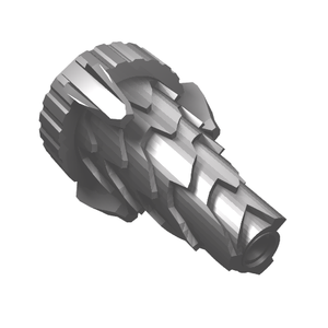 LEGO 64713 Cone Spiral Jagged - Step Drill in Flat Silver - Authentic LEGO Part