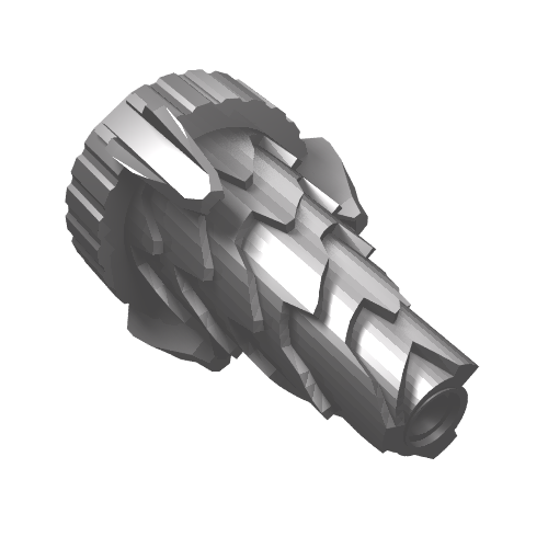 LEGO 64713 Cone Spiral Jagged - Step Drill in Flat Silver - Authentic LEGO Part
