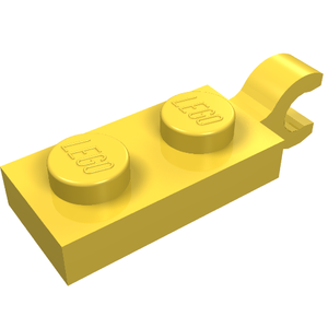 LEGO 63868 Plate, Modified 1 x 2 with Clip on End (Horizontal Grip) in Yellow - Authentic LEGO Part