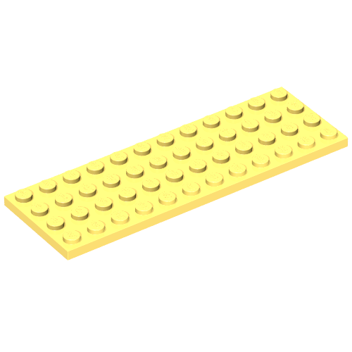 LEGO 3029 Plate 4 x 12 in Bright Light Yellow - Authentic LEGO Part