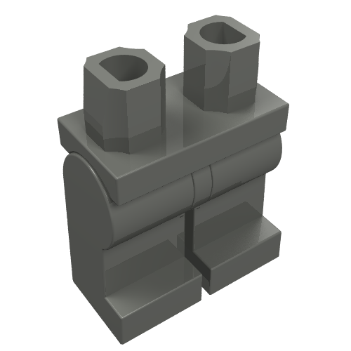 LEGO 970c00 Hips  and Legs Plain in Dark Bluish Gray - Authentic LEGO Part