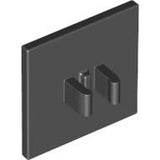 LEGO 30258 Road Sign 2 x 2 Square with Clip in Black - Authentic LEGO Part