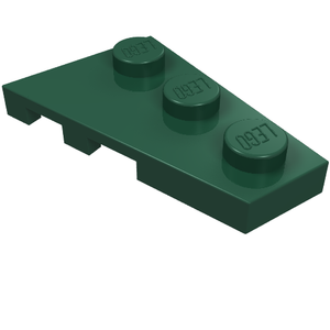 LEGO 43722 Wedge, Plate 3 x 2 Right in Dark Green - Authentic LEGO Part