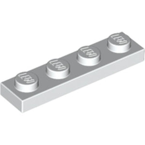 LEGO 3710 Plate 1 x 4 in White - Authentic LEGO Part