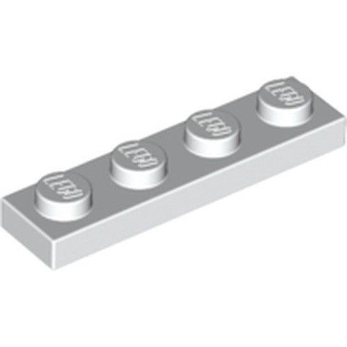 LEGO 3710 Plate 1 x 4 in White - Authentic LEGO Part