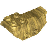 LEGO 79897 Slope, Curved 4 x 2 with 4 Studs on Top, 2 Hollow Studs on Each Side, Wing End in Pearl Gold - Authentic LEGO Part