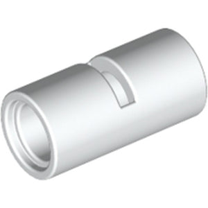 LEGO 62462 Technic, Pin Connector Round 2L with Slot (Pin Joiner Round) in White - Authentic LEGO Part