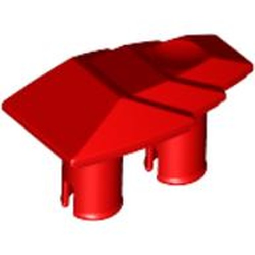 LEGO 47501 Vehicle, Fairing 1 x 2 Stepped with Two Pins in Red - Authentic LEGO Part