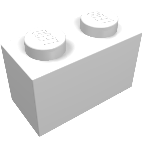LEGO 3004 Brick 1 x 2 in White - Authentic LEGO Part
