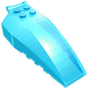 LEGO 92579 Windscreen 8 x 4 x 2 with 4 Studs and Bar Handle in Trans-Light Blue - Authentic LEGO Part