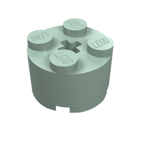 LEGO 3941 Brick, Round 2 x 2 with Axle Hole in Sand Green - Authentic LEGO Part