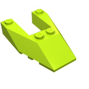 LEGO 6153b Wedge 6 x 4 Cutout with Stud Notches in Lime - Authentic LEGO Part