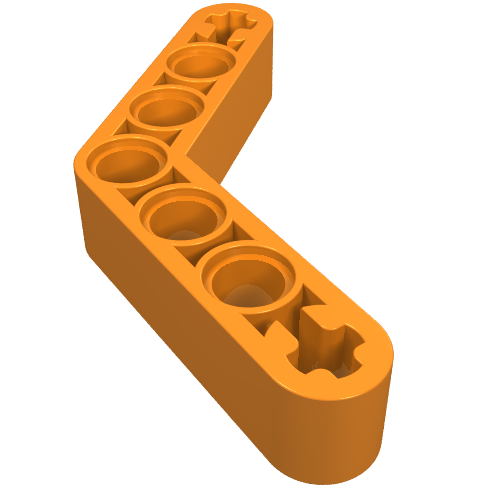 LEGO 32348 Technic, Liftarm, Modified Bent Thick 1 x 7 (4 - 4) in Orange - Authentic LEGO Part