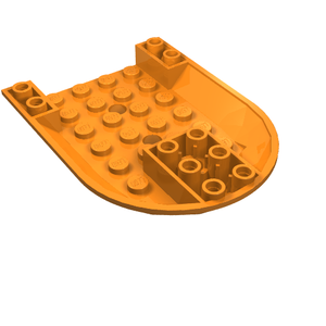 LEGO 11295 Aircraft Fuselage Forward Bottom Curved 6 x 8 in Orange - Authentic LEGO Part