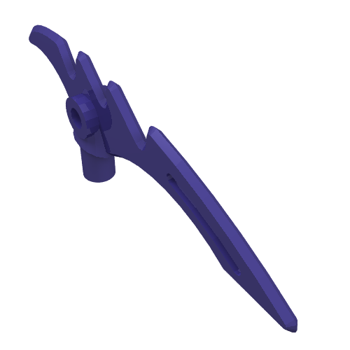 LEGO 98141 Minifigure, Weapon Crescent Blade, Serrated with Bar - Main Product Image