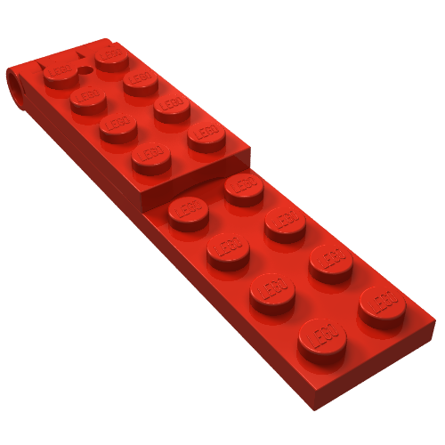 LEGO 3324c01 Hinge Plate 2 x 8 in Red - Authentic LEGO Part
