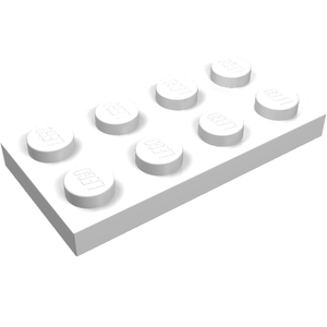 LEGO 3020 Plate 2 x 4 in White - Authentic LEGO Part