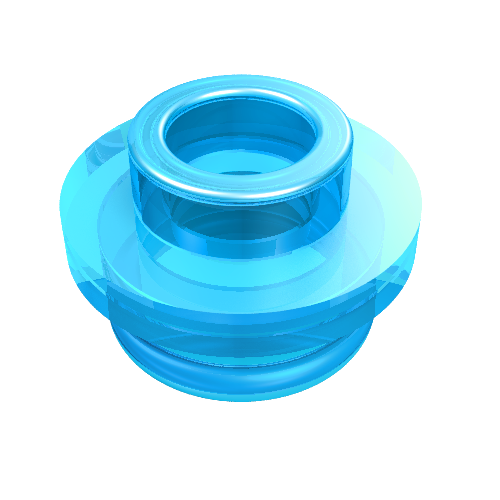 LEGO 85861 Plate, Round 1 x 1 with Open Stud in Trans-Light Blue - Authentic LEGO Part