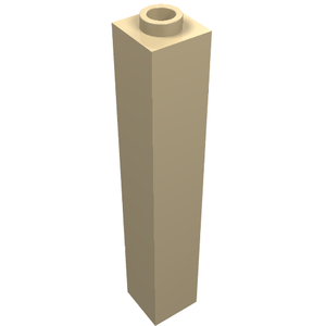 LEGO 2453a Brick 1 x 1 x 5 - Hollow Stud in Tan - Authentic LEGO Part