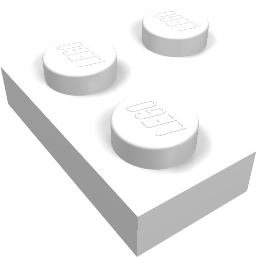 LEGO 26601 Wedge, Plate 2 x 2  Cut Corner in White - Authentic LEGO Part