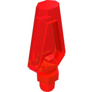 LEGO 27257 Minifigure, Weapon Spear Tip in Trans-Red - Authentic LEGO Part