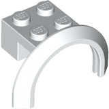 LEGO 50745 Vehicle, Mudguard 4 x 2 1/2 x 1 2/3 with Arch Round in White - Authentic LEGO Part