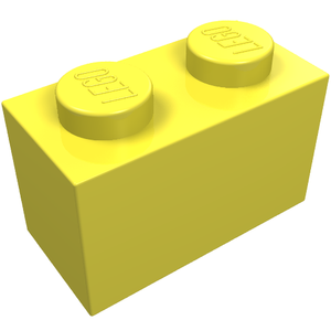LEGO 3004 Brick 1 x 2 in Bright Light Yellow - Authentic LEGO Part