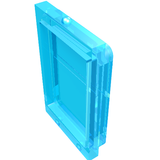 LEGO 4183 Glass for Train Door with Lip on Top and Bottom in Trans-Light Blue - Authentic LEGO Part