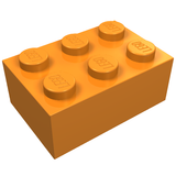 LEGO 3002 Brick 2 x 3 in Orange - Authentic LEGO Part