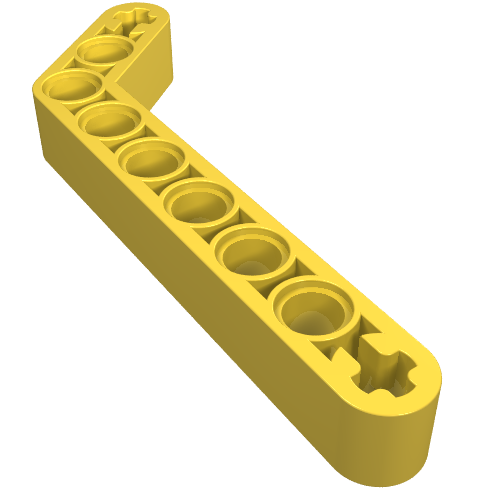 LEGO 32271 Technic, Liftarm, Modified Bent Thick 1 x 9 (7 - 3) in Yellow - Authentic LEGO Part