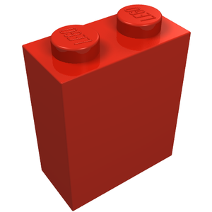 LEGO 3245b Brick 1 x 2 x 2 with Inside Axle Holder in Red - Authentic LEGO Part