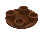 LEGO 2654 Plate, Round 2 x 2 with Rounded Bottom (Boat Stud) in Reddish Brown - Authentic LEGO Part