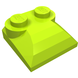 LEGO 47457 Slope, Curved 2 x 2 x 2/3 with 2 Studs and Curved Sides in Lime - Authentic LEGO Part