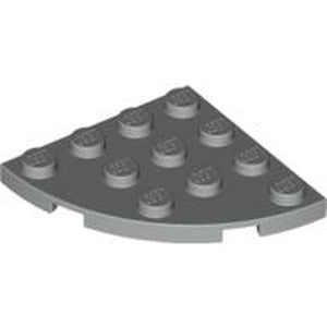 LEGO 30565 Plate, Round Corner 4 x 4 in Light Gray - Authentic LEGO Part
