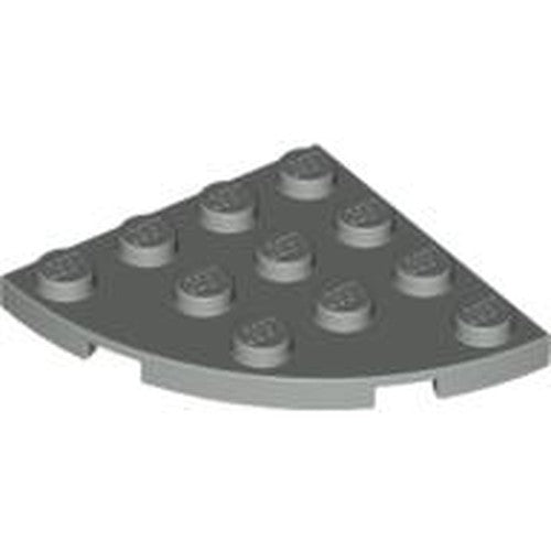 LEGO 30565 Plate, Round Corner 4 x 4 in Light Gray - Authentic LEGO Part