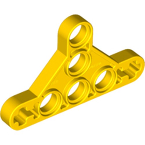 LEGO 99773 Technic, Liftarm, Modified Triangle Thin 3 x 5 with Short Supports in Yellow - Authentic LEGO Part