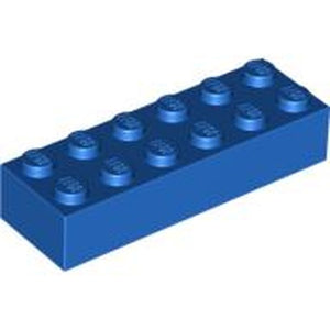 LEGO 2456 Brick 2 x 6 in Blue - Authentic LEGO Part