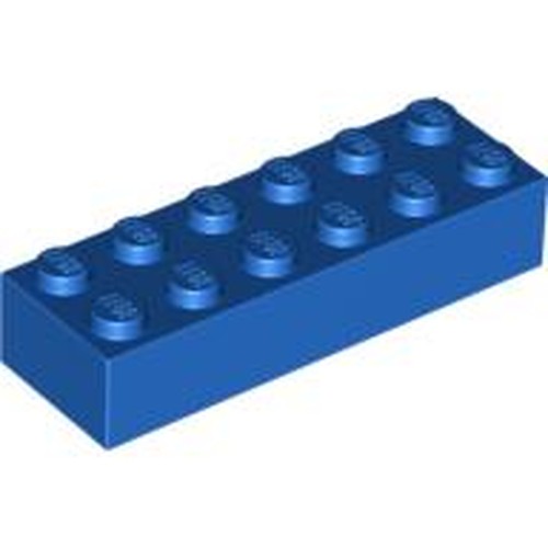 LEGO 2456 Brick 2 x 6 in Blue - Authentic LEGO Part