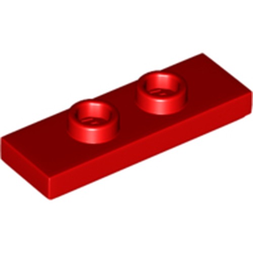 LEGO 34103 Plate, Modified 1 x 3 with 2 Studs (Double Jumper) in Red - Authentic LEGO Part