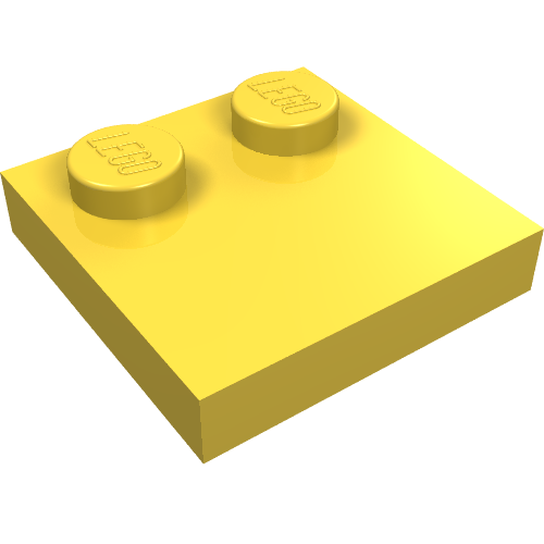 LEGO 33909 Tile, Modified 2 x 2 with Studs on Edge in Yellow - Authentic LEGO Part
