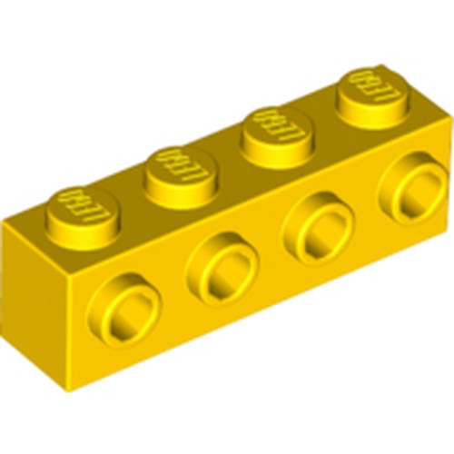 LEGO 30414 Brick, Modified 1 x 4 with Studs on Side in Yellow - Authentic LEGO Part