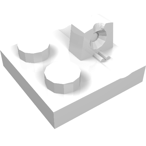 LEGO 92582 Hinge Plate 2 x 2 Locking with 1 Finger on Top in White - Authentic LEGO Part